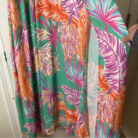 Flying Tomato Floral Printed Cutout Halter Maxi Dress Multicolor Size L - Picture 6 of 16